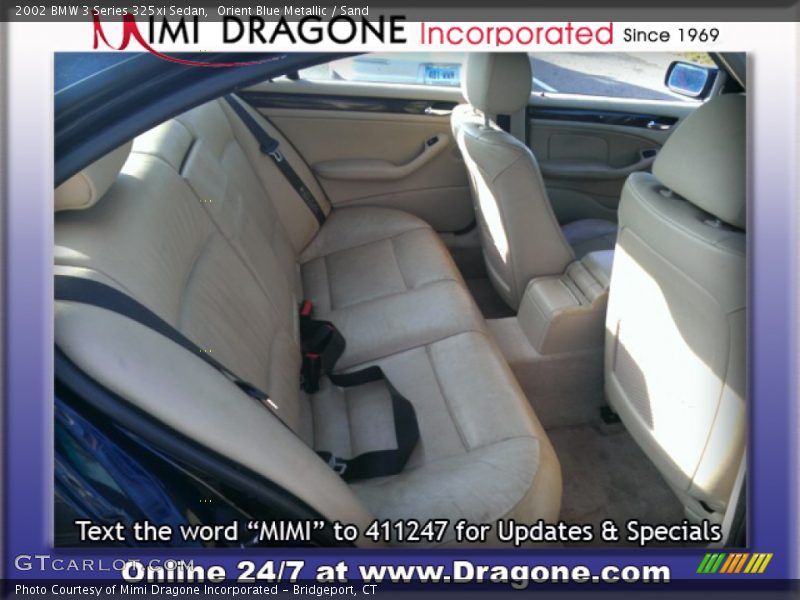 Orient Blue Metallic / Sand 2002 BMW 3 Series 325xi Sedan
