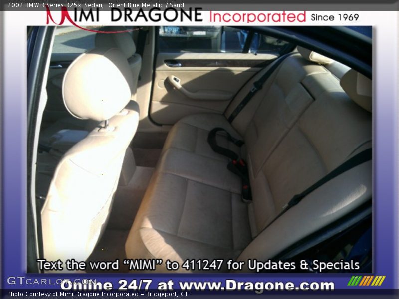 Orient Blue Metallic / Sand 2002 BMW 3 Series 325xi Sedan