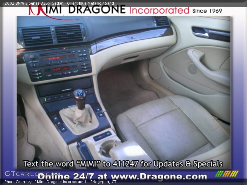 Orient Blue Metallic / Sand 2002 BMW 3 Series 325xi Sedan