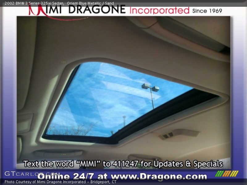 Orient Blue Metallic / Sand 2002 BMW 3 Series 325xi Sedan