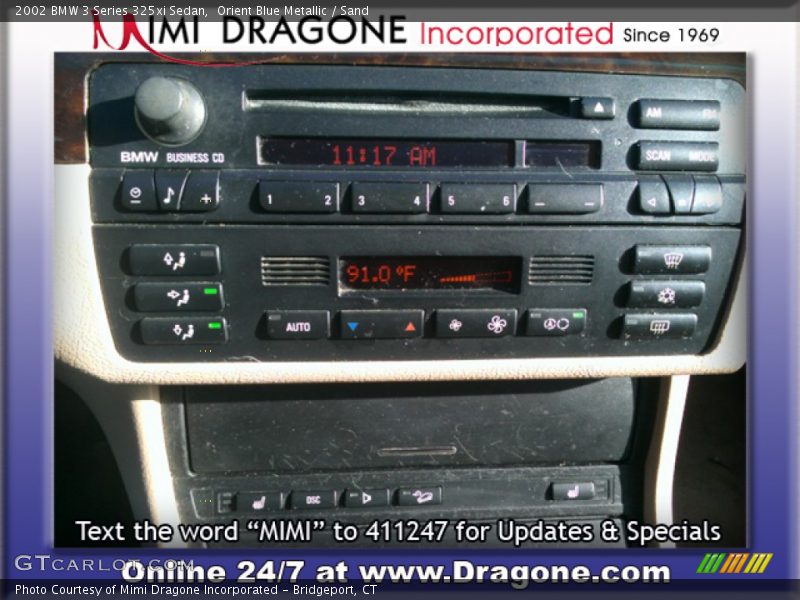Orient Blue Metallic / Sand 2002 BMW 3 Series 325xi Sedan