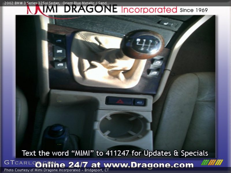 Orient Blue Metallic / Sand 2002 BMW 3 Series 325xi Sedan