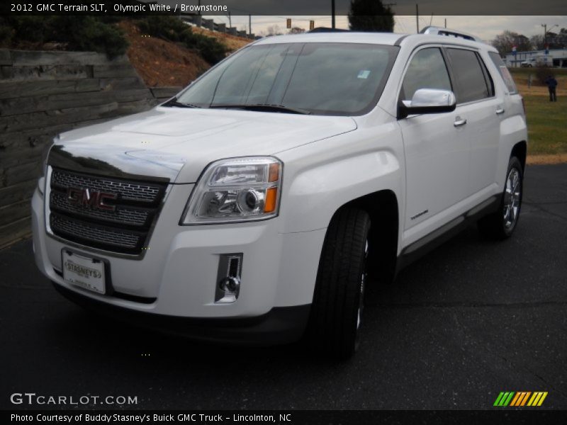 Olympic White / Brownstone 2012 GMC Terrain SLT