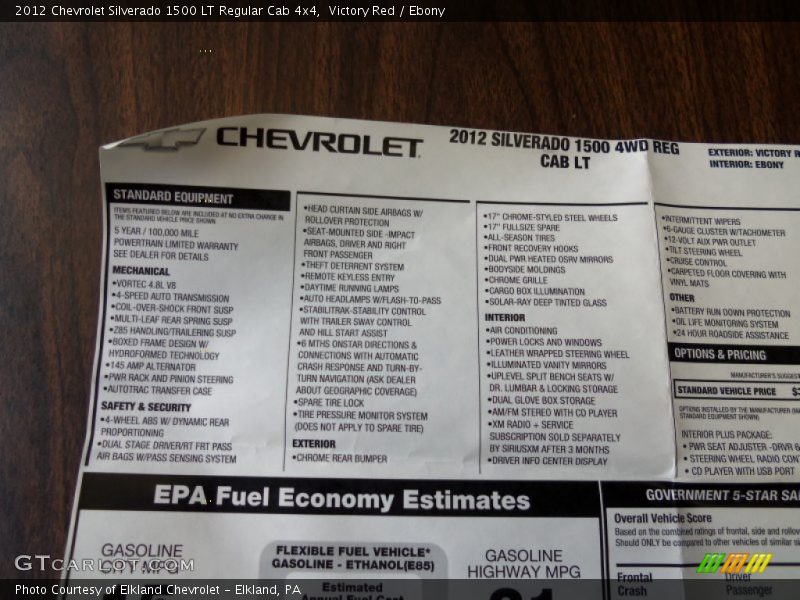 Victory Red / Ebony 2012 Chevrolet Silverado 1500 LT Regular Cab 4x4