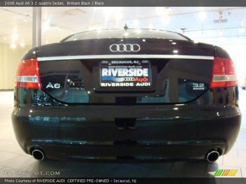 Brilliant Black / Black 2008 Audi A6 3.2 quattro Sedan