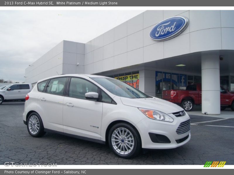 White Platinum / Medium Light Stone 2013 Ford C-Max Hybrid SE