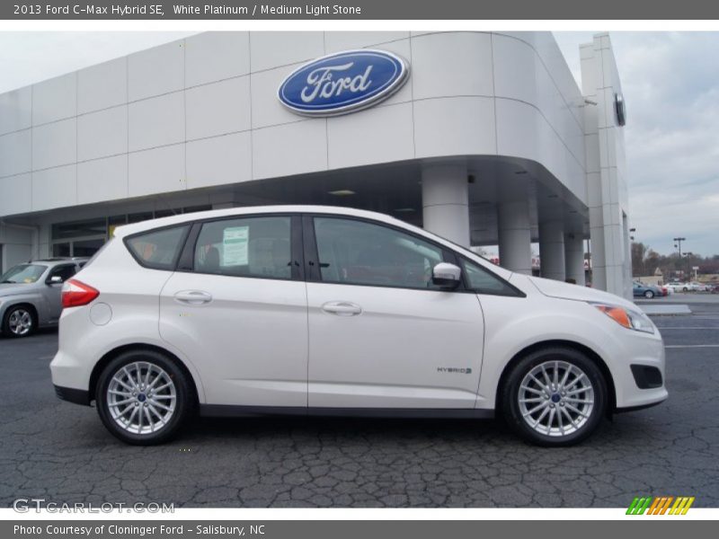 White Platinum / Medium Light Stone 2013 Ford C-Max Hybrid SE