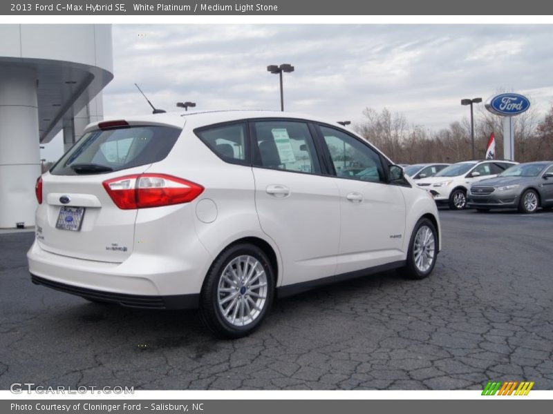 White Platinum / Medium Light Stone 2013 Ford C-Max Hybrid SE