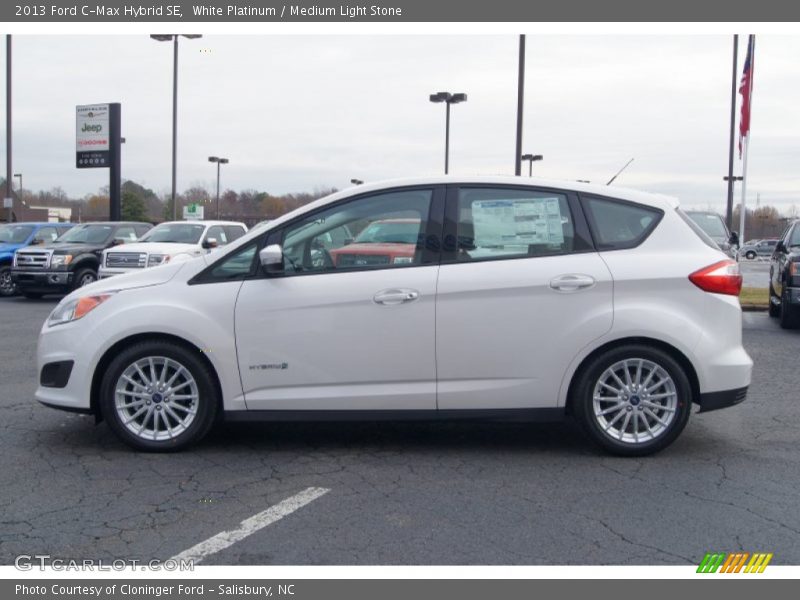 White Platinum / Medium Light Stone 2013 Ford C-Max Hybrid SE