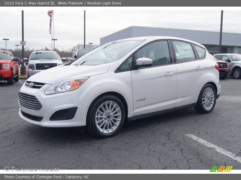 White Platinum / Medium Light Stone 2013 Ford C-Max Hybrid SE