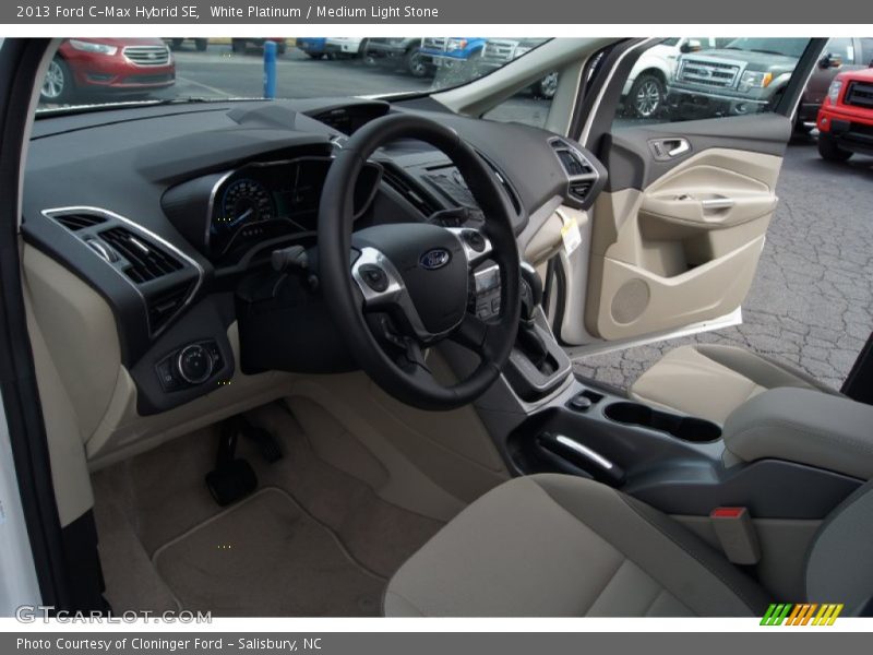 White Platinum / Medium Light Stone 2013 Ford C-Max Hybrid SE
