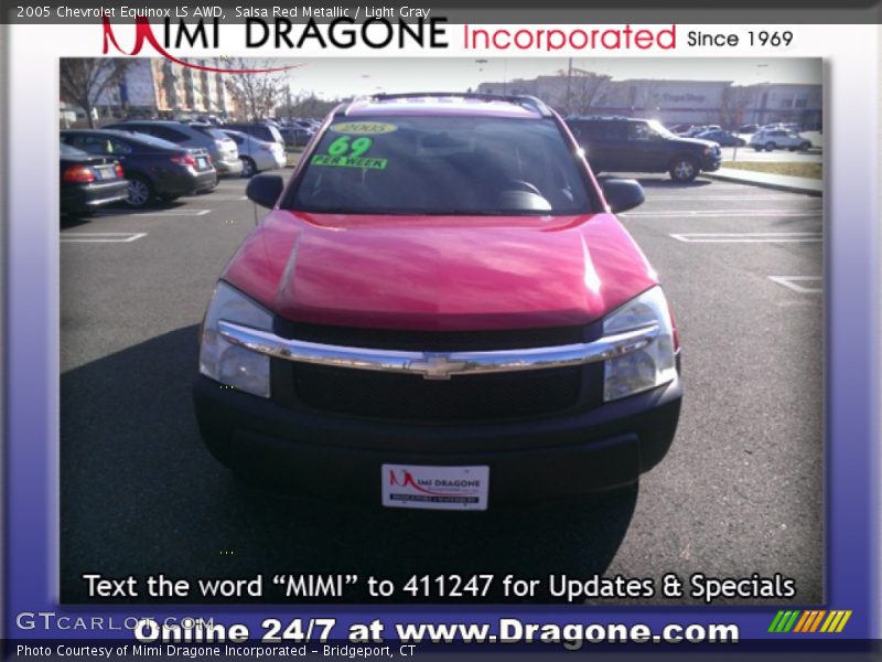 Salsa Red Metallic / Light Gray 2005 Chevrolet Equinox LS AWD