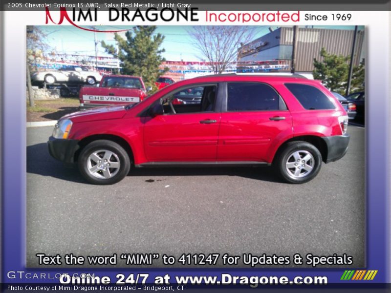 Salsa Red Metallic / Light Gray 2005 Chevrolet Equinox LS AWD