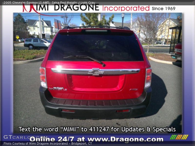 Salsa Red Metallic / Light Gray 2005 Chevrolet Equinox LS AWD