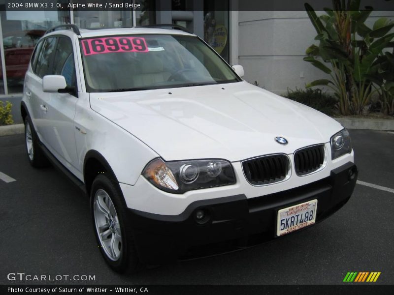 Alpine White / Sand Beige 2004 BMW X3 3.0i
