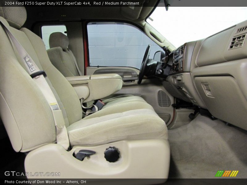 Red / Medium Parchment 2004 Ford F250 Super Duty XLT SuperCab 4x4