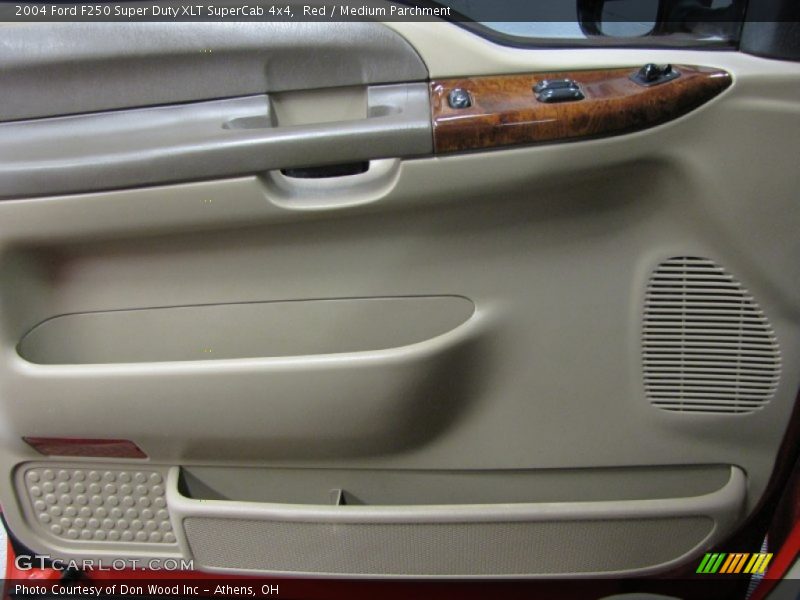 Red / Medium Parchment 2004 Ford F250 Super Duty XLT SuperCab 4x4