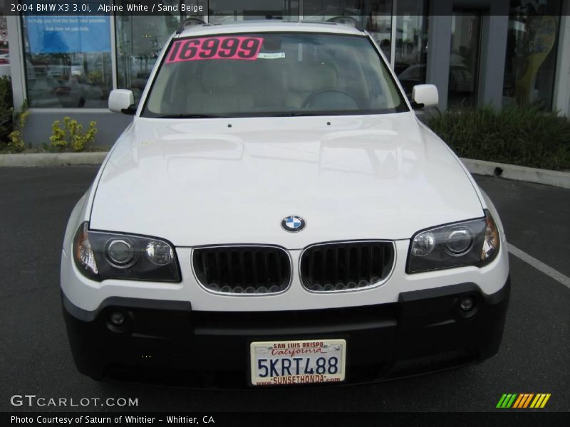 Alpine White / Sand Beige 2004 BMW X3 3.0i