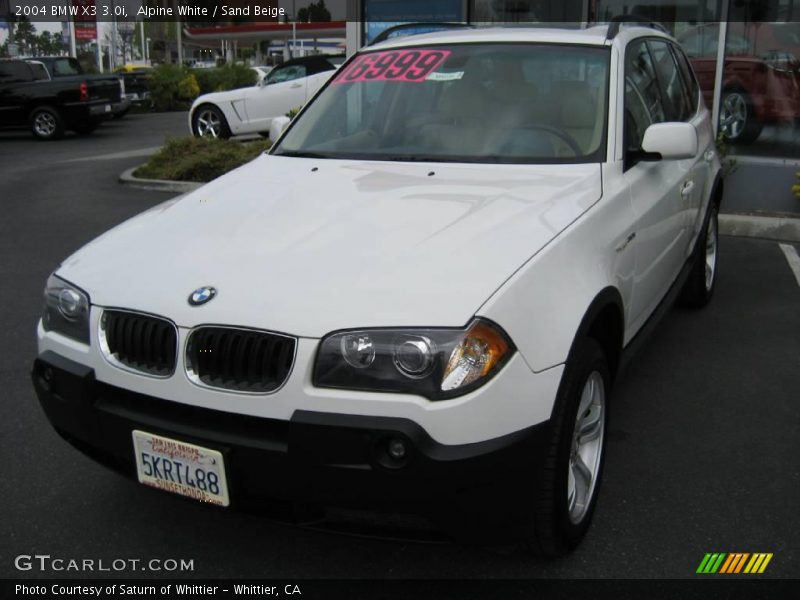 Alpine White / Sand Beige 2004 BMW X3 3.0i