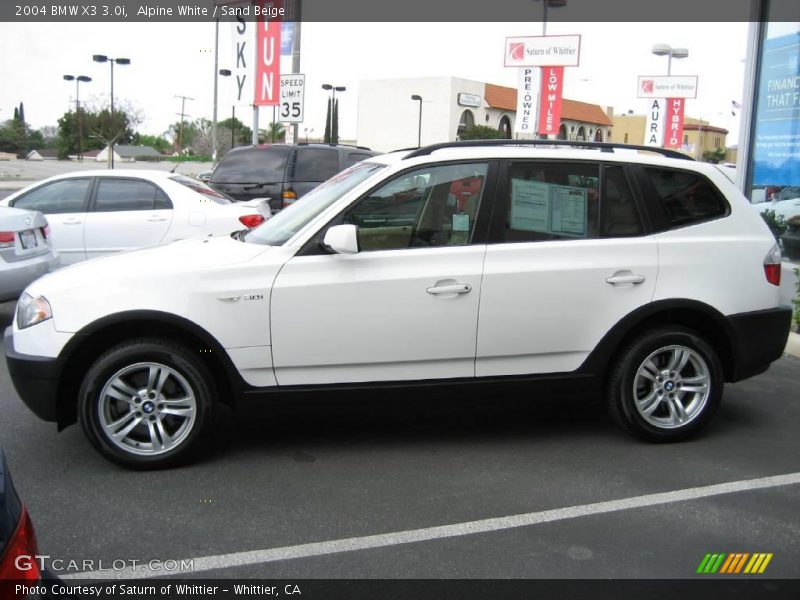 Alpine White / Sand Beige 2004 BMW X3 3.0i