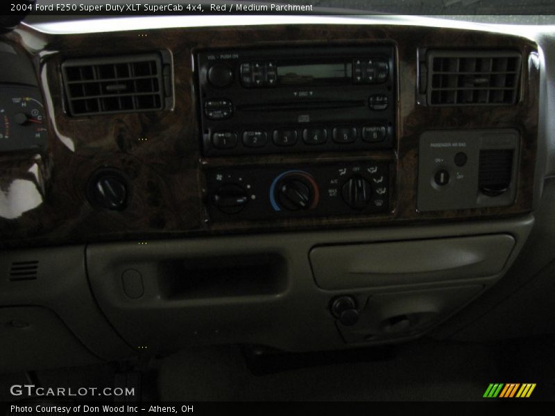 Red / Medium Parchment 2004 Ford F250 Super Duty XLT SuperCab 4x4