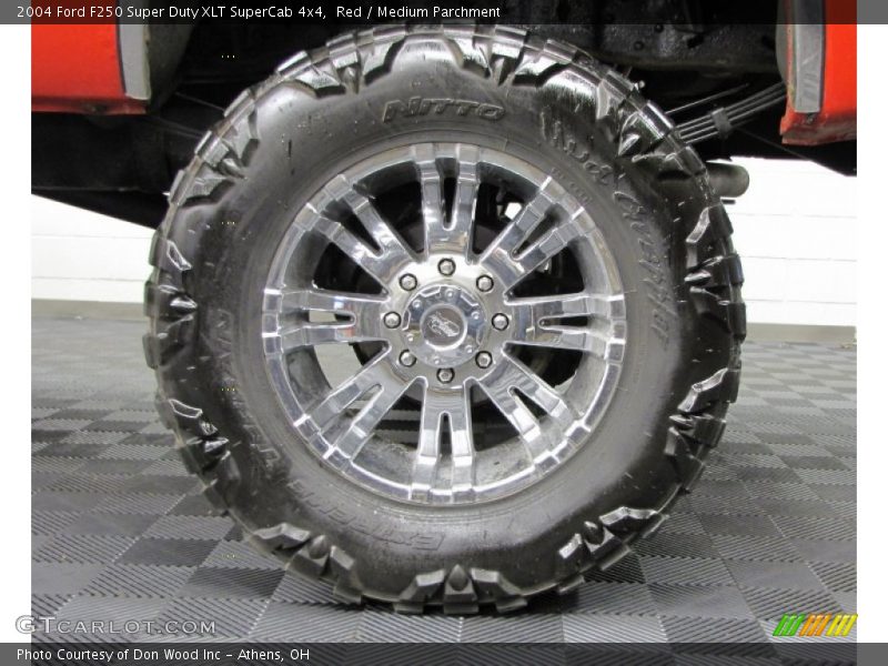 Red / Medium Parchment 2004 Ford F250 Super Duty XLT SuperCab 4x4