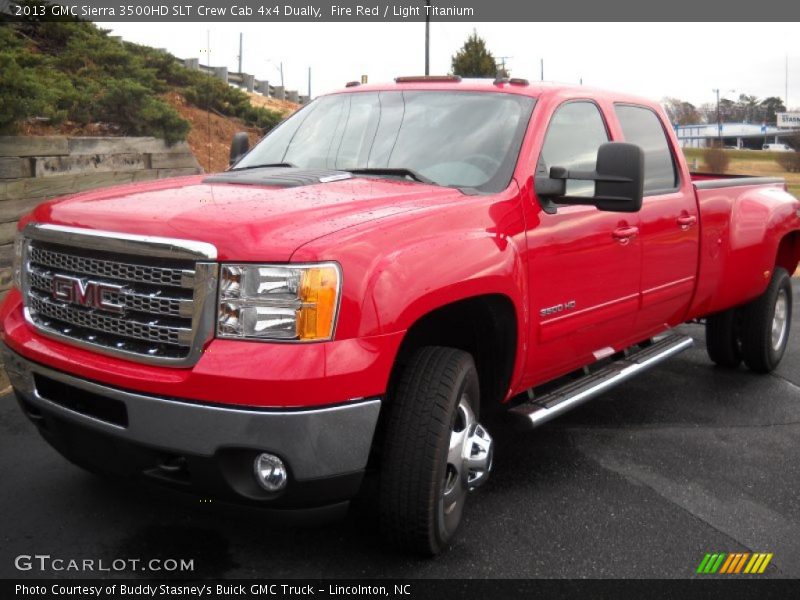Fire Red / Light Titanium 2013 GMC Sierra 3500HD SLT Crew Cab 4x4 Dually