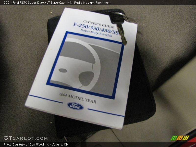 Red / Medium Parchment 2004 Ford F250 Super Duty XLT SuperCab 4x4
