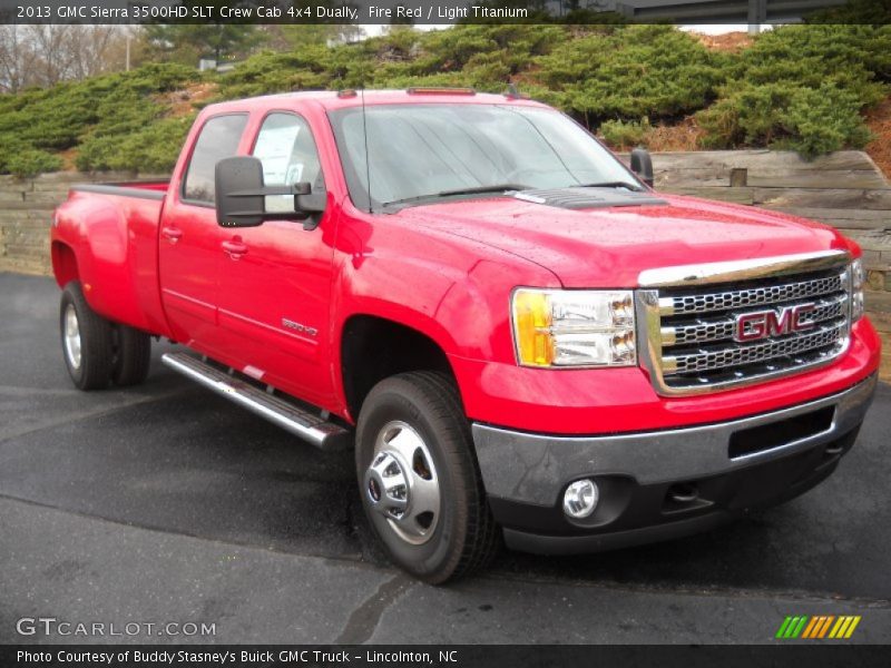 Front 3/4 View of 2013 Sierra 3500HD SLT Crew Cab 4x4 Dually