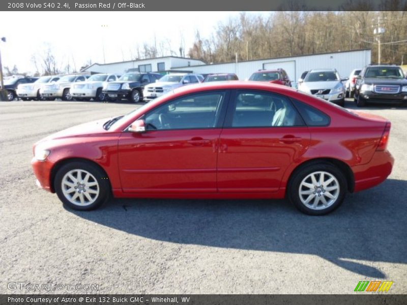Passion Red / Off-Black 2008 Volvo S40 2.4i