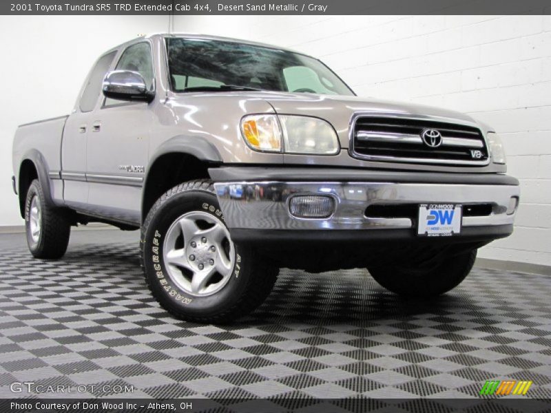 Desert Sand Metallic / Gray 2001 Toyota Tundra SR5 TRD Extended Cab 4x4