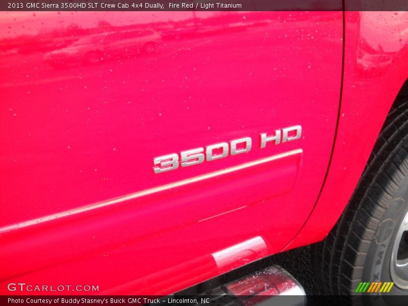 Fire Red / Light Titanium 2013 GMC Sierra 3500HD SLT Crew Cab 4x4 Dually