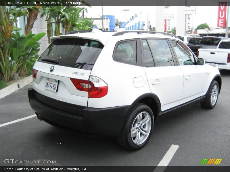 Alpine White / Sand Beige 2004 BMW X3 3.0i