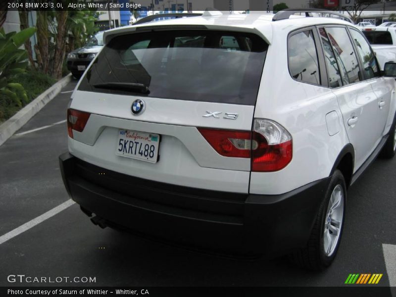 Alpine White / Sand Beige 2004 BMW X3 3.0i