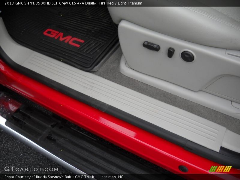 Fire Red / Light Titanium 2013 GMC Sierra 3500HD SLT Crew Cab 4x4 Dually