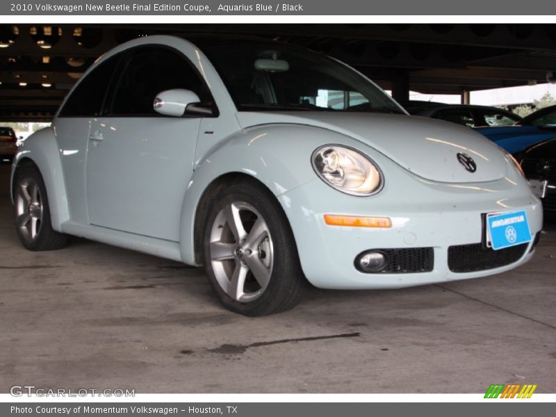 Aquarius Blue / Black 2010 Volkswagen New Beetle Final Edition Coupe