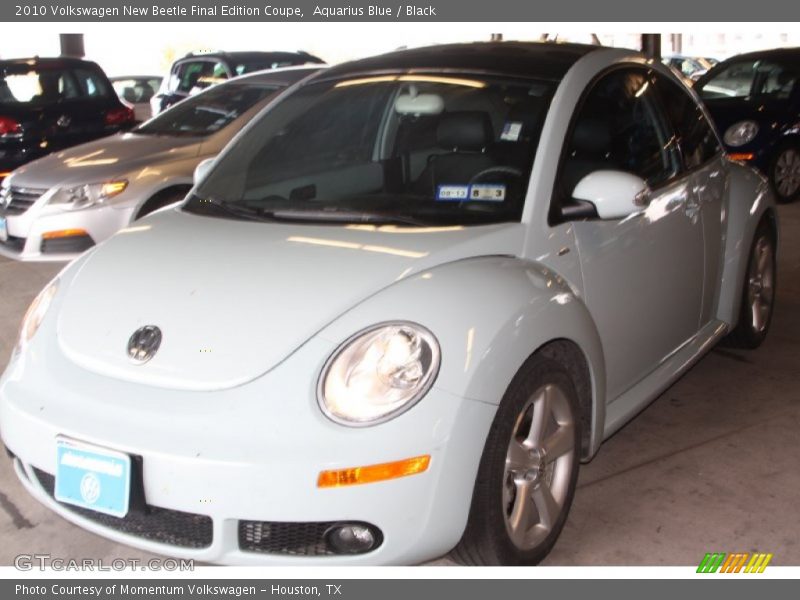 Aquarius Blue / Black 2010 Volkswagen New Beetle Final Edition Coupe