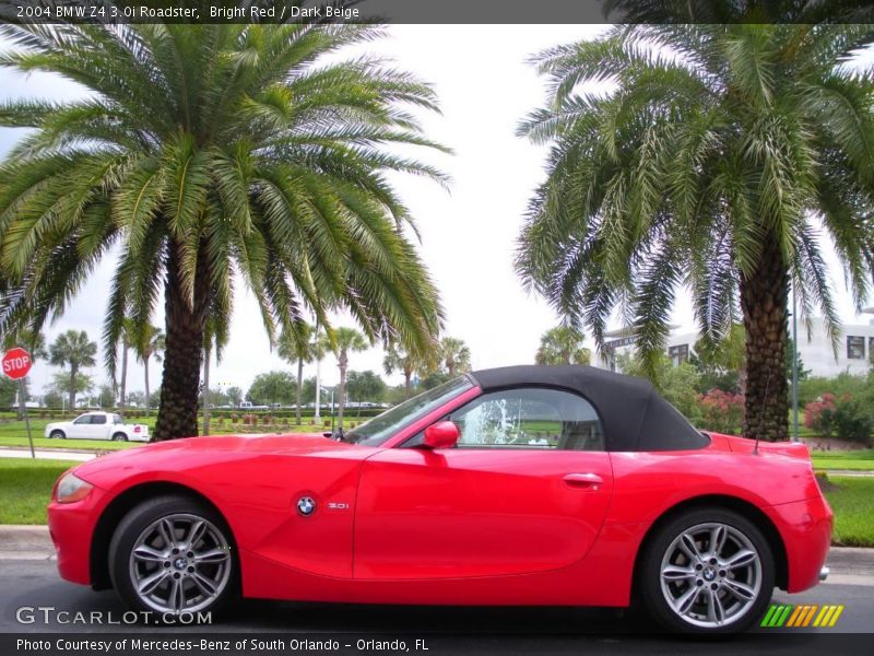 Bright Red / Dark Beige 2004 BMW Z4 3.0i Roadster