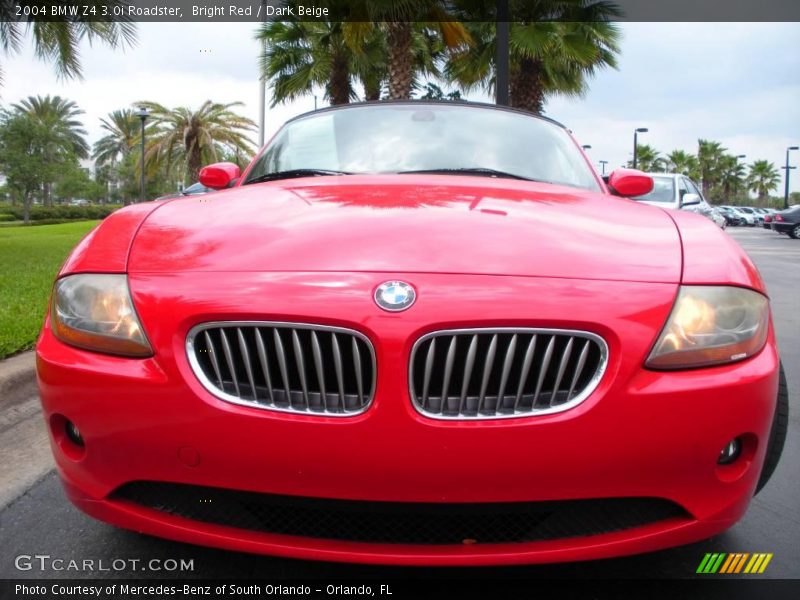 Bright Red / Dark Beige 2004 BMW Z4 3.0i Roadster