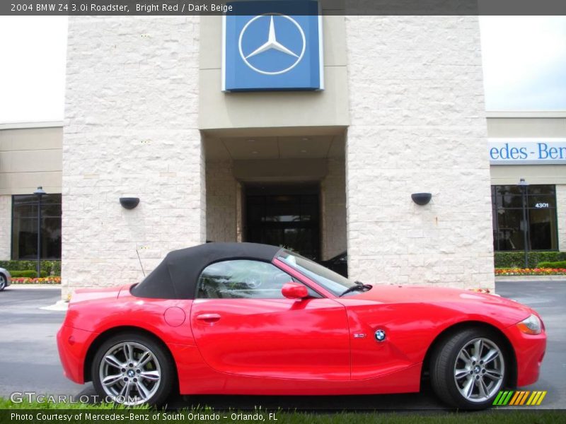 Bright Red / Dark Beige 2004 BMW Z4 3.0i Roadster