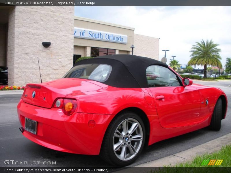 Bright Red / Dark Beige 2004 BMW Z4 3.0i Roadster