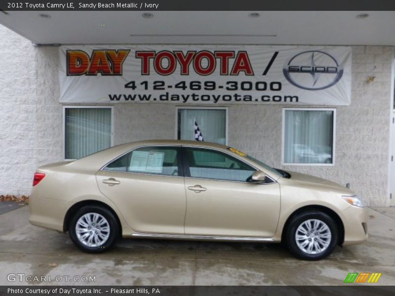 Sandy Beach Metallic / Ivory 2012 Toyota Camry LE