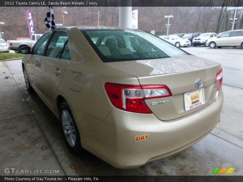 Sandy Beach Metallic / Ivory 2012 Toyota Camry LE