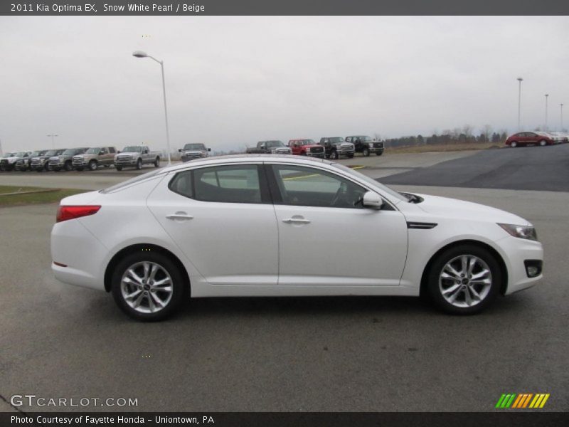 Snow White Pearl / Beige 2011 Kia Optima EX