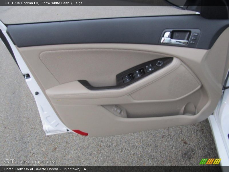 Snow White Pearl / Beige 2011 Kia Optima EX