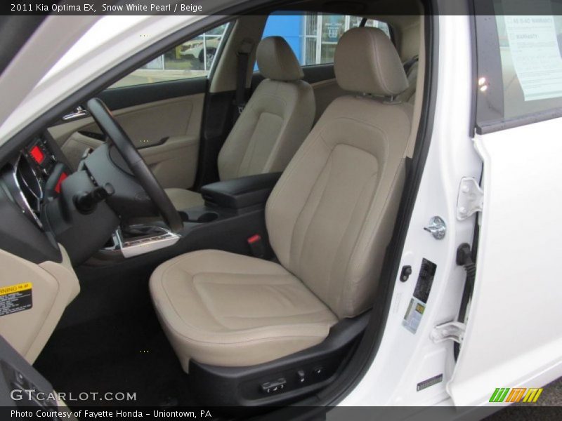 Snow White Pearl / Beige 2011 Kia Optima EX
