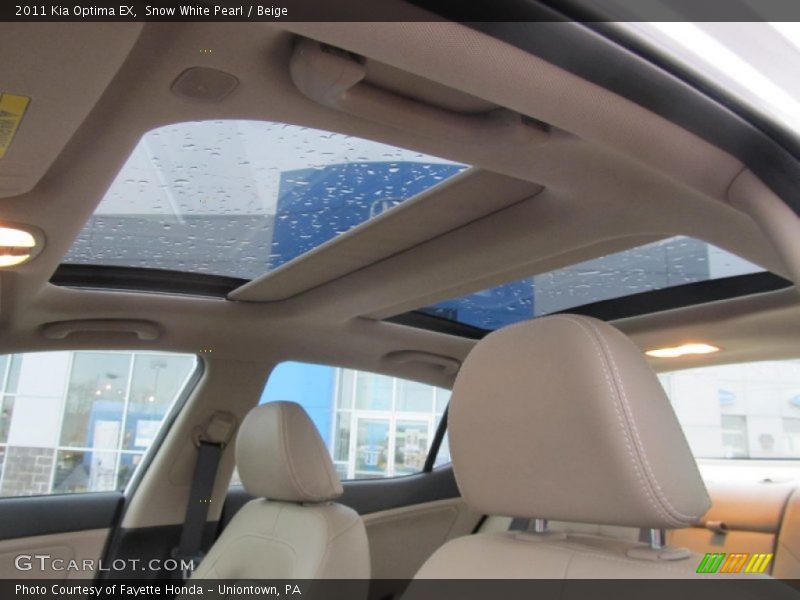 Snow White Pearl / Beige 2011 Kia Optima EX