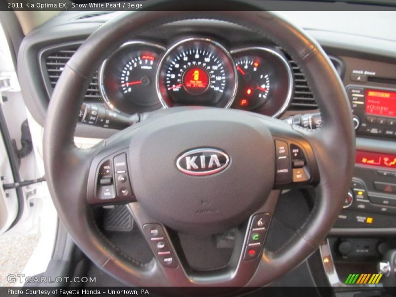 Snow White Pearl / Beige 2011 Kia Optima EX