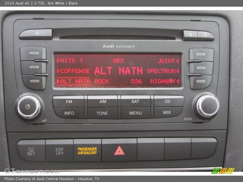 Audio System of 2010 A3 2.0 TDI