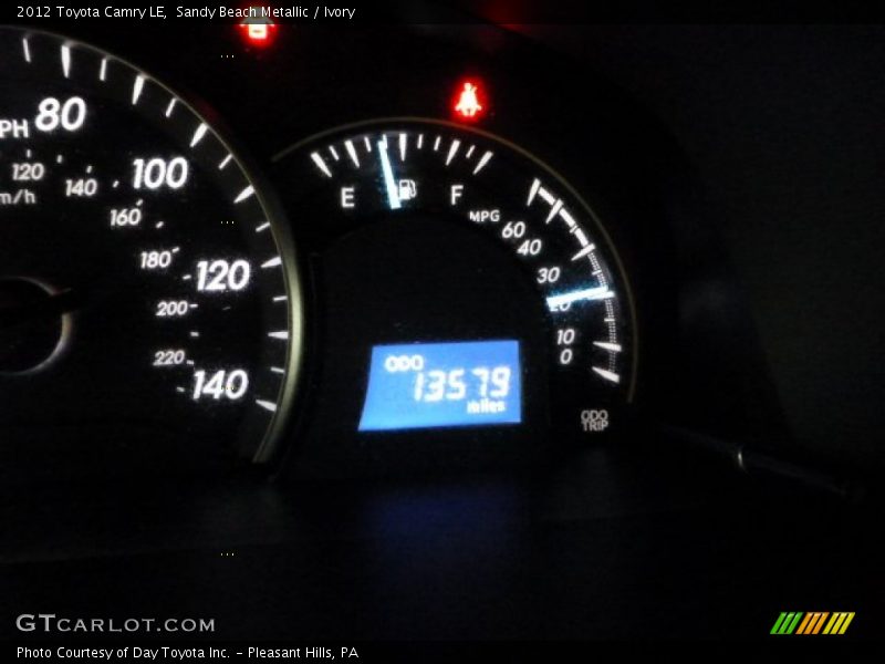 Sandy Beach Metallic / Ivory 2012 Toyota Camry LE